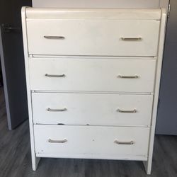 Vintage cream dresser with gold handles 