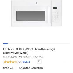 General Electric Over The Range Microwave 