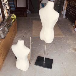 Two display mannequins