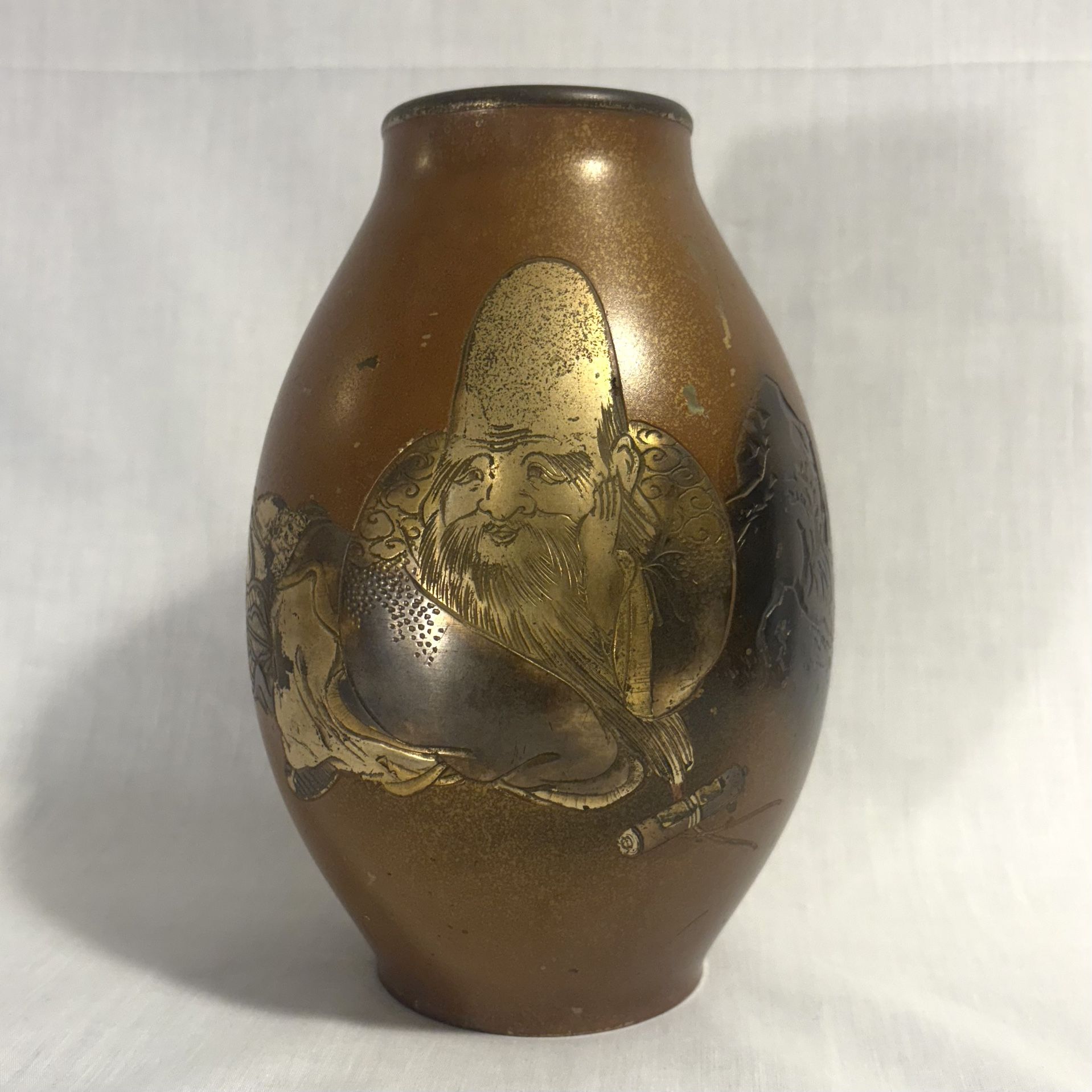 Antique Japanese Bronze Vase