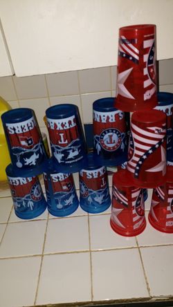 Vasos de los texas Rangers