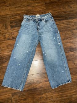 Abercrombie Fitch Ultra Low Rise Straight Loose Curve Love Jeans Sz 26