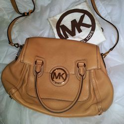 MK Tan Leather Satchel New!