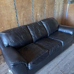 Leather Sleeper Sofa 