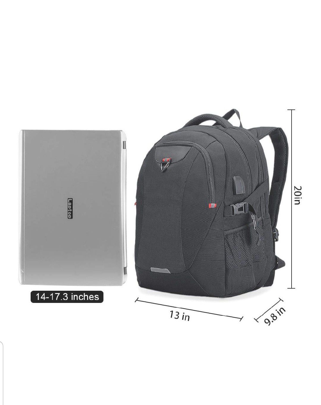 Extra Large Laptop Backpack Travel Computer Backpack with USB Charging Port New
