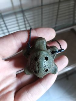 Unique Handmade Clay Frog Whistle Pendant / Ocarina 🎶