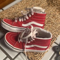 Kids Red Vans  Size 11 