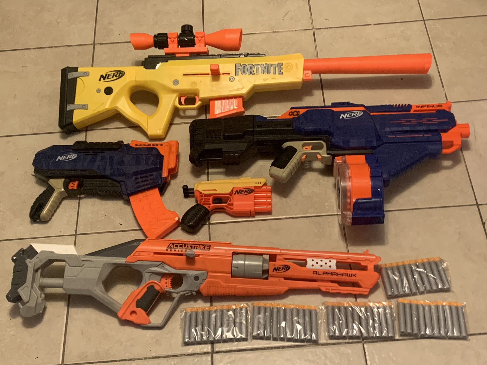 Lots Of Nerf Guns, Plus 50 Darts CAN BUY SEPARATELY