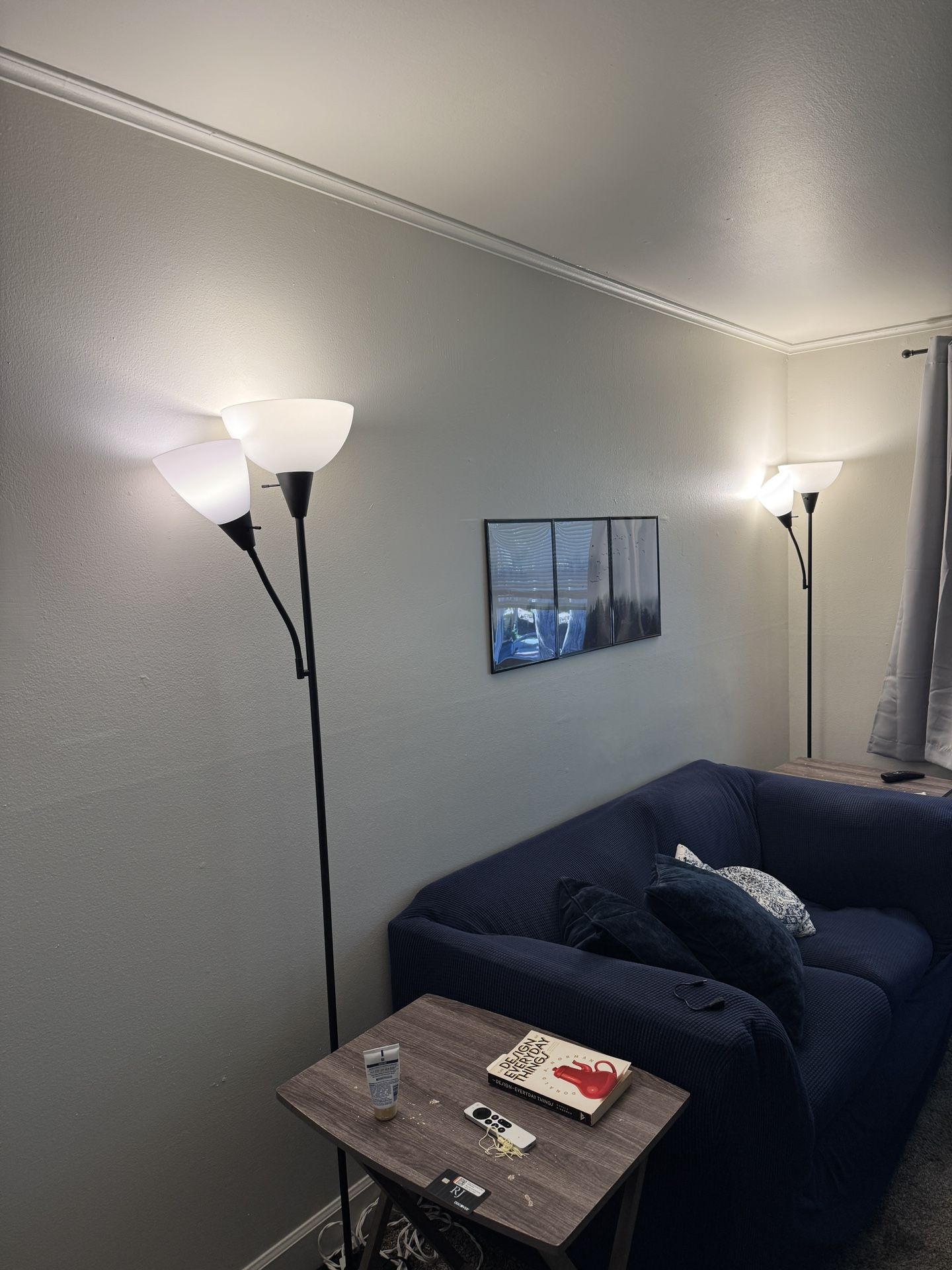 2 Floor Lamps In Excellent Condition. Dual Bulbs.
