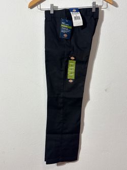 DICKIES Navy Twill Pants, Slim Fit, Easy Care Size: 10