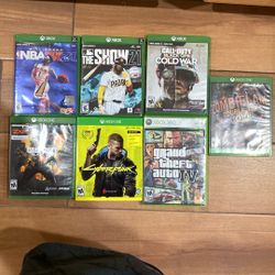 Lot of 7 Xbox One/360/series X Games GTA, COD, Cyberpunk