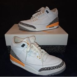 IOB EUC Air Jordan 3 Retro Laser Orange Womens 9.5