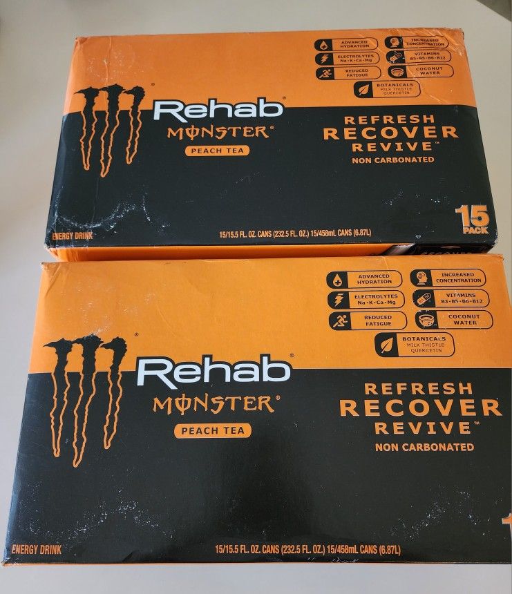 22 New Peach Tea Monster energy drinks