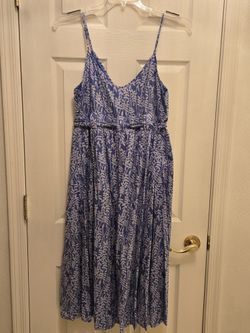 Lapis SzL Periwinkle Blue Cotton Sundress Lined