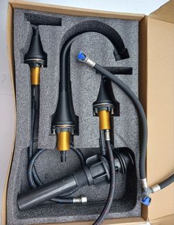 HURRAN 8-INCH LEAD-FREE BASIN FAUCET W/POP-UP DRAIN MATTE BLACK AMAZON RETAIL $57 *SEE ALL PICS* SOLD AS SHOWN & AS IS!
