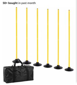 Aka Sports Gear Agility Poles 6 Pack Sports Soccer Training Poles
