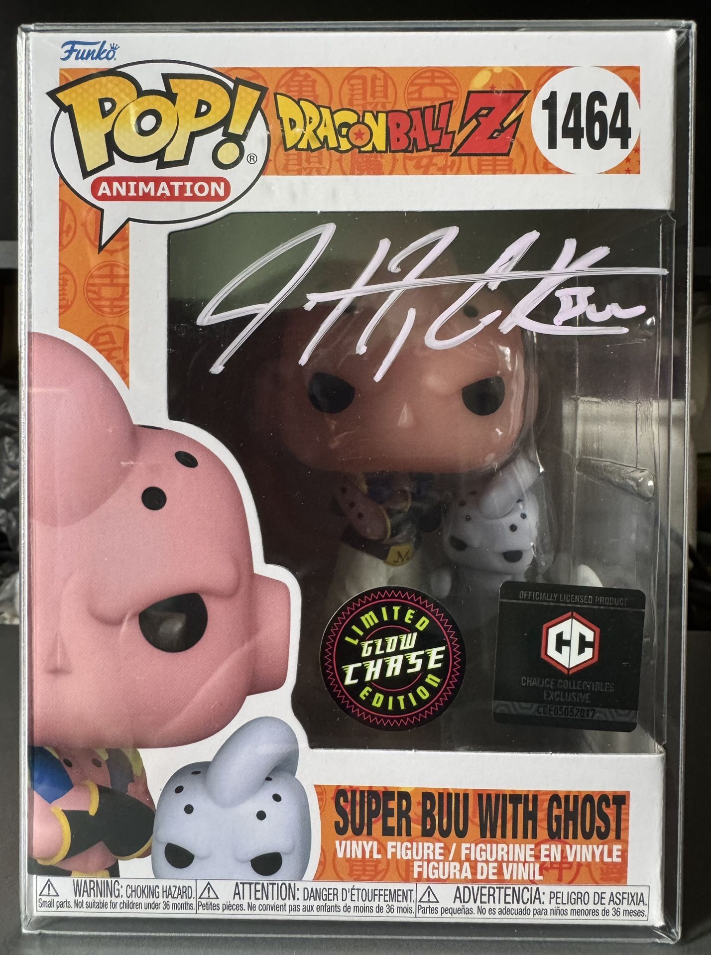 Funko Pop Super Buu With Ghost 1464 Dragon Ball Z Signed Glow Chase