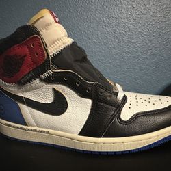 AIR JORDAN 1 RETRO OG HI SP UNION X FRAGMENT Sz 8 royal varsity red