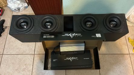 4-skar 8 in zvx-8 in sub woofers/3500 watt mono block skar amp/800 watt lightning audio amp