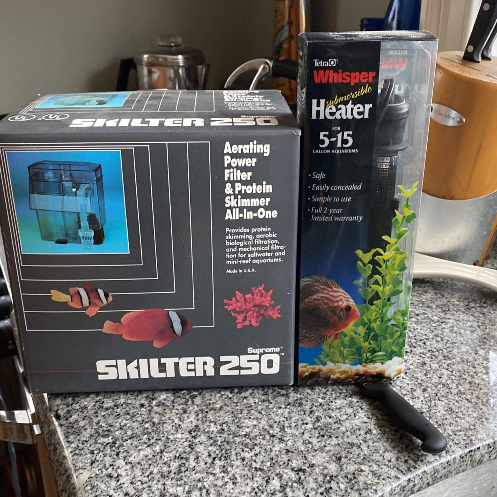 Fish Tank Filter And Heater (New)