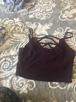 Forever 21 burgundy crop top