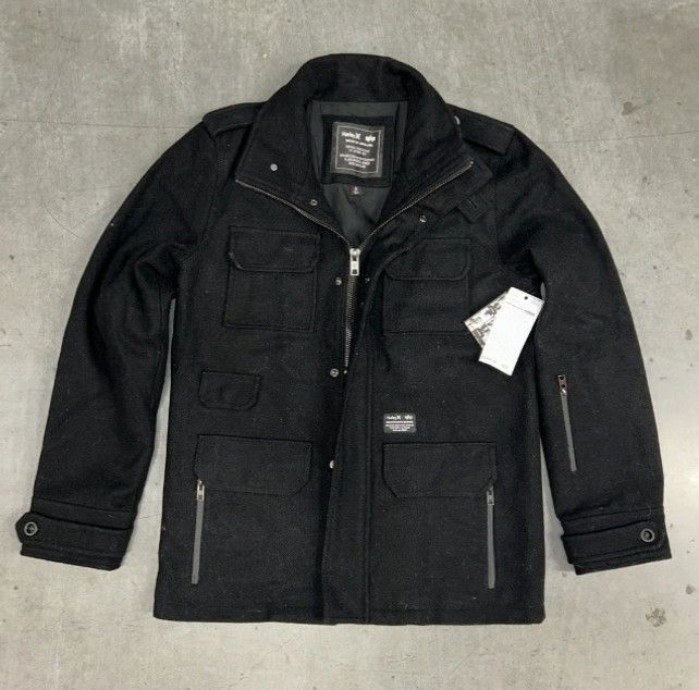 Hurley Alpha 65 Jacket Size S Wool Military Officer Cargo Style Authentic