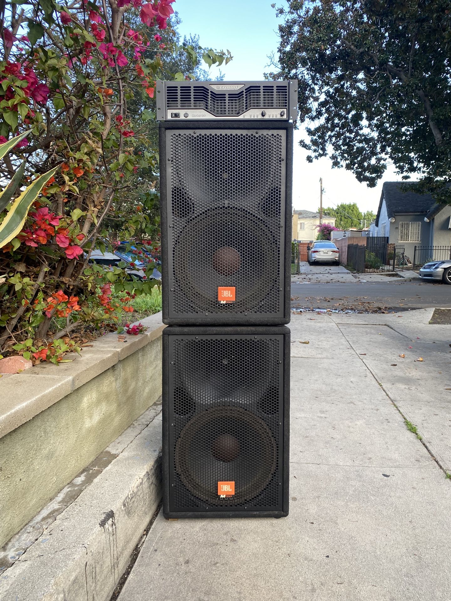 JBL SPEAKERS+CROWN AMPLIFIER