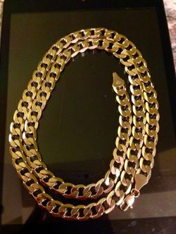 14K Italian Gold Plated Cuban Link Chain