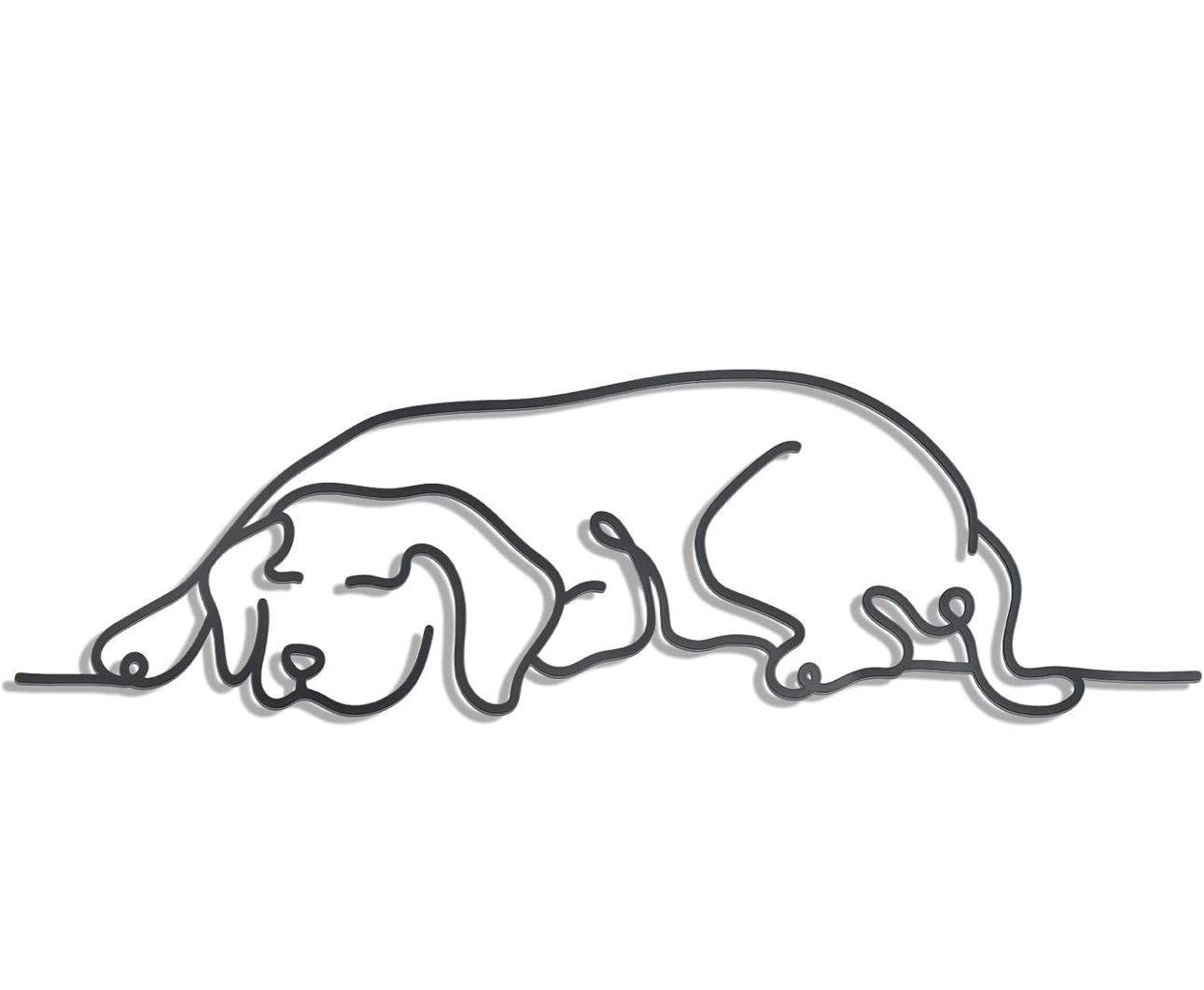Metal Dog Wall Decor,Minimalist Dog Wall Art