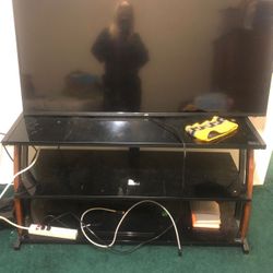 Glass TV stand with 3 shelves! REDUCED TO $15