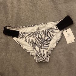 NEW | Volcom Bikini Swim Bottoms | Size Small | Black & White