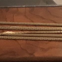 Vintage three strand gold tone chain 32 inches