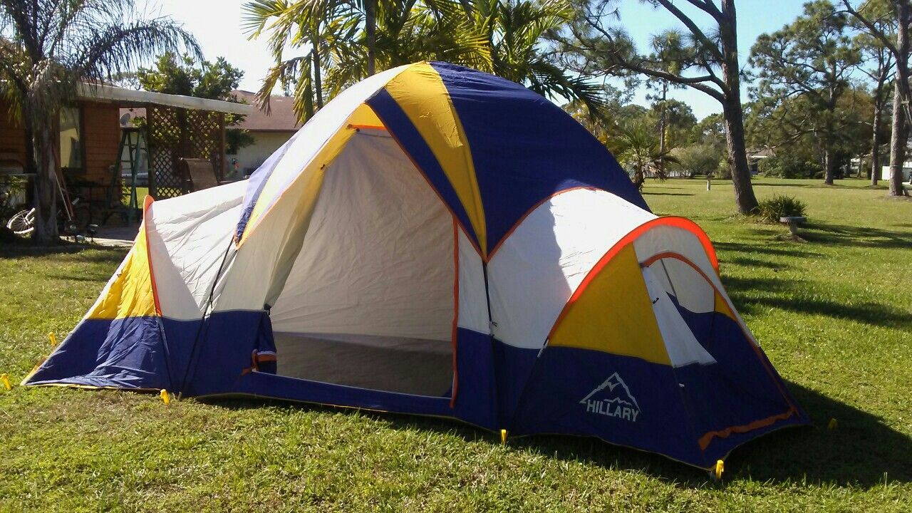 Vintage Hillary 3-4 Person Durango 2 Room Hex Dome Tent Great Condition!!