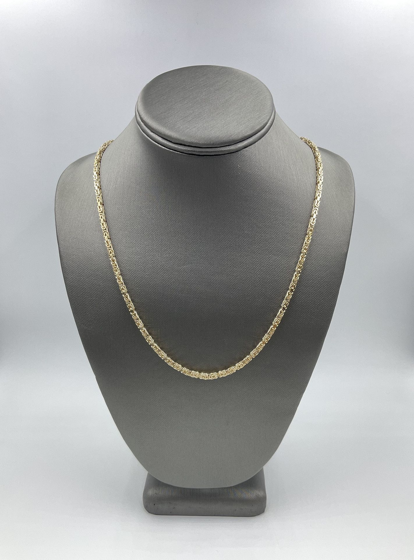 14KT YELLOW GOLD 24” BYZANTINE CHAIN 2.80MM 37.7GR