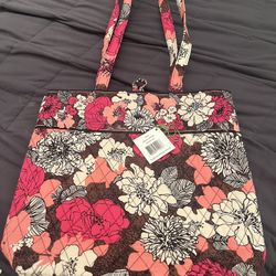Vera Bradley Mocha Rouge Tote NEW WITH TAG
