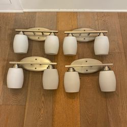 Four (4) Or Two (2) Satin Nickel Light Fixtures