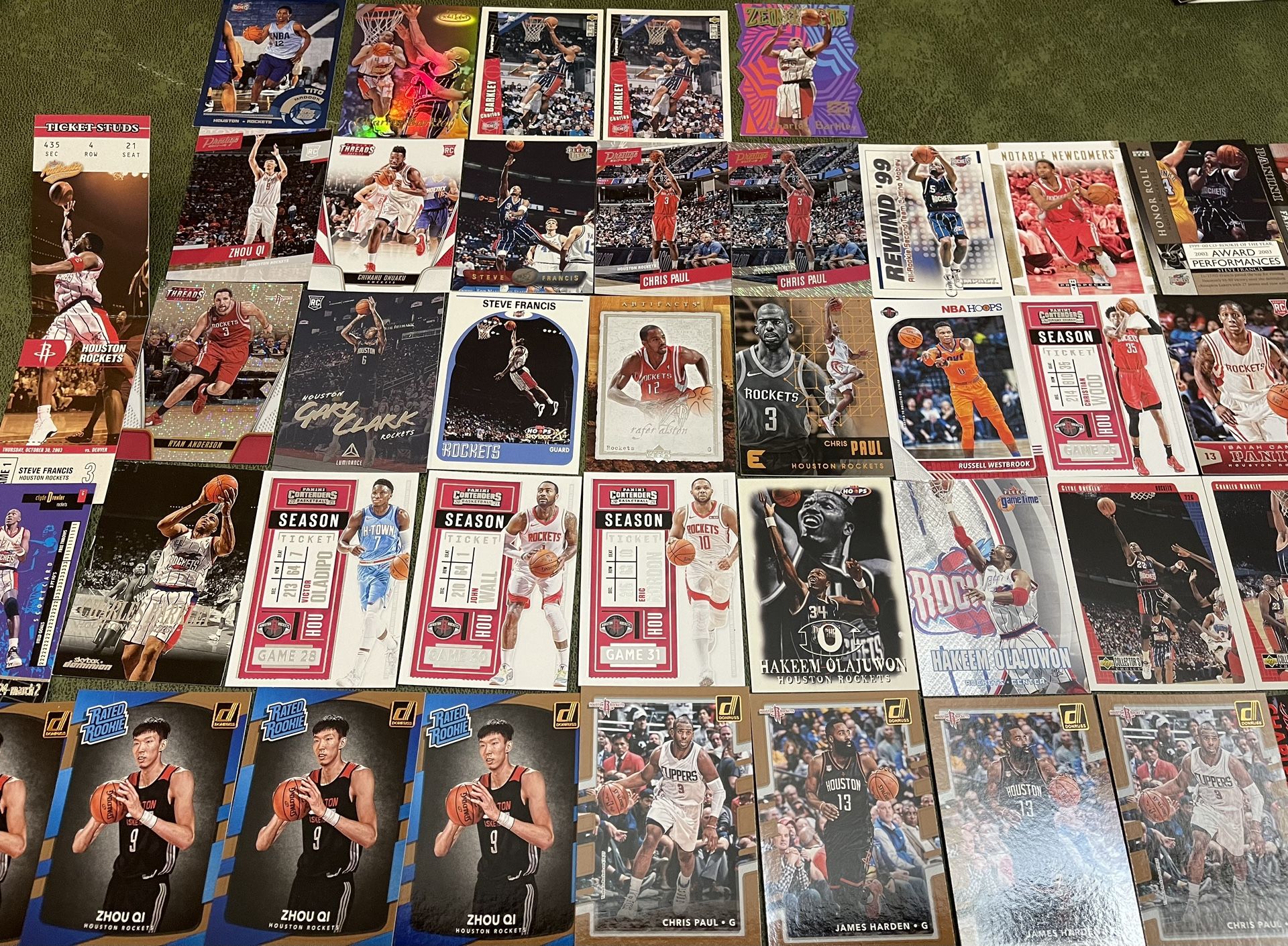 Awesome Lot Of 48 Houston Rockets Basketball Cards- HOF Cards-Future HOF Cards-Rookies-Inserts