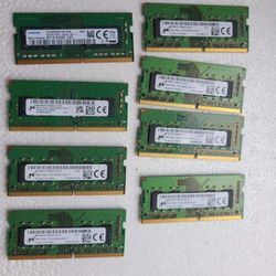 8 Pieces of Laptop Memory RAM 8GB Ddr4
Pc-3200 Sodimm Lot