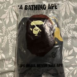 BAPE ABC Camo Big Ape Head Tee 'Black/Green'