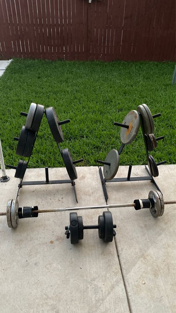 Weight set with 250 pounds for Sale in Irving, TX OfferUp