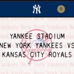 New York Yankees Vs Kansas City Royals   April  14
