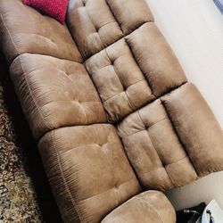 Double  Recliner Couch MicroFiber 