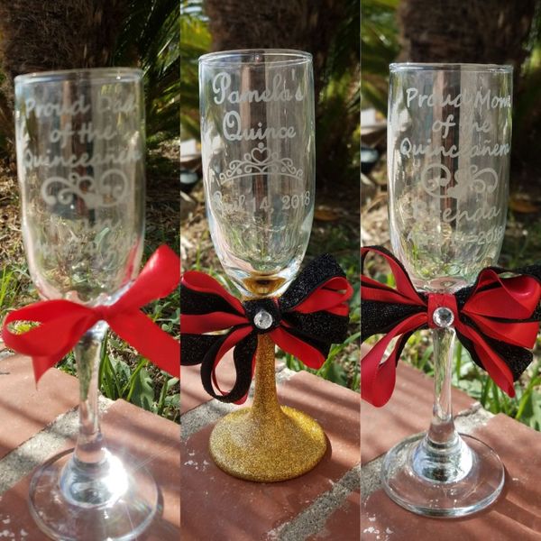 Quinceanera Champagne Glasses For Sale In Whittier Ca Offerup