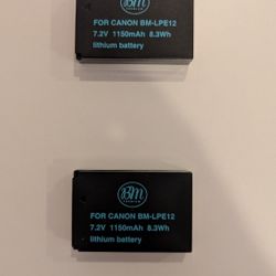 LP E12 Camera Battery x2
