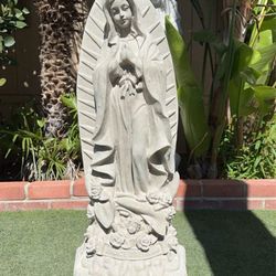 Cement Our Lady  Of Guadalupe Statue 
