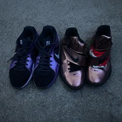 2 pairs of nike basketball shoes