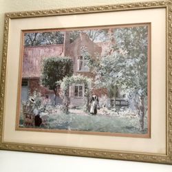 Unpretentious Garden Wall Art Matted & Framed Large 37” x 31” Tap See More for All Info 