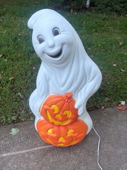 Ghost With Pumpkins Blow Mold