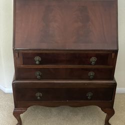Vintage French Provincial Hutch Desk With Drawers 