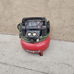 Porter Cable 6 Gallon Pancake Oil Free Air Compressor 